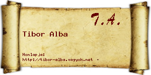Tibor Alba névjegykártya